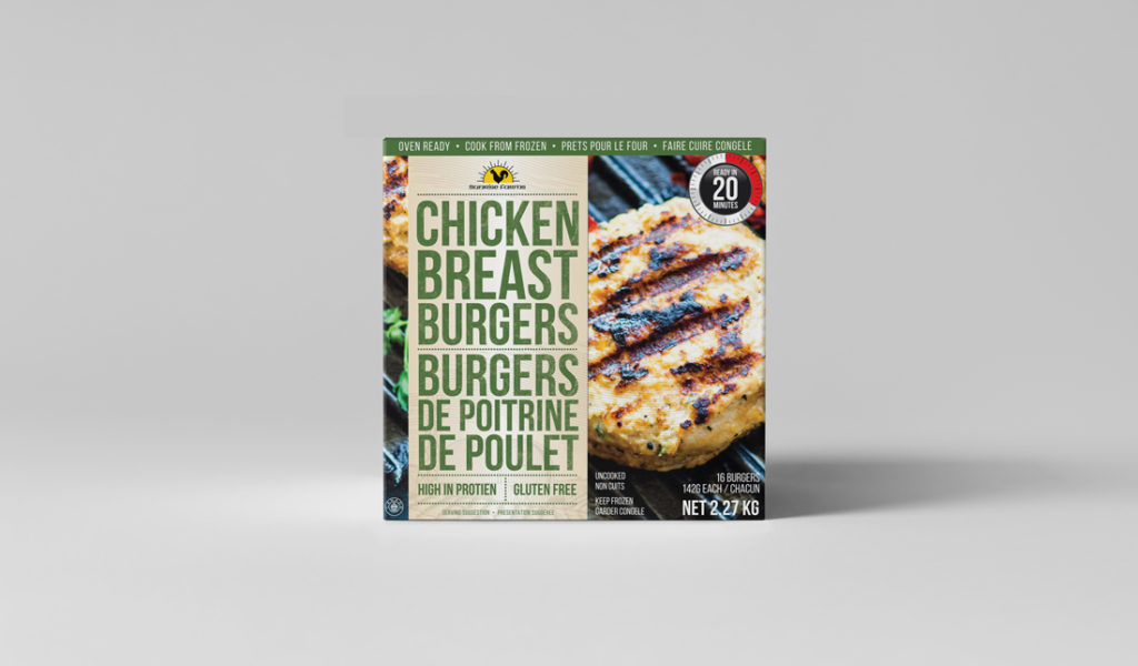Sunrise Farms Chicken Burgers Super Deluxe Creative